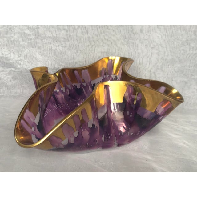 Laurel Fyfe Art Glass Sculpture Bowl For Sale - Image 9 of 12
