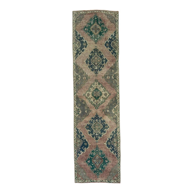Turkish Vintage Rug 3'2" x 11'9" #20718 For Sale