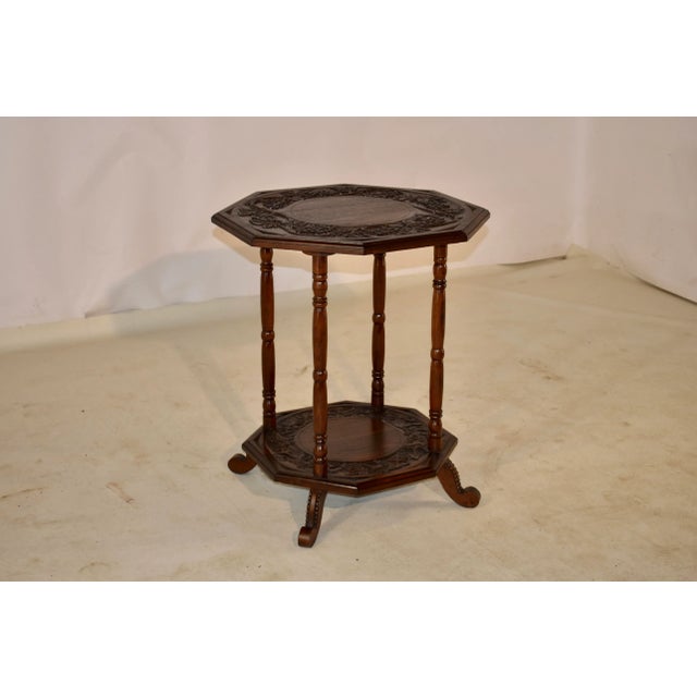 Victorian 19th Century English Oak Side Table For Sale - Image 3 of 10
