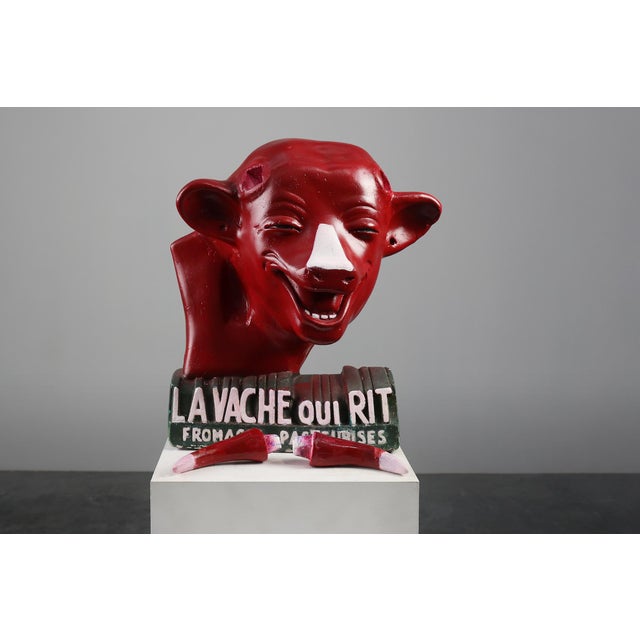 1920s Art Deco The Laughing Cow Advertising Sculpture from Novita, France, 1920s For Sale - Image 5 of 17