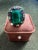Art Deco Bochic "Capri" 20 Carat Emerald & Pink Fancy Sapphire Ring Set 18K Gold & Silver For Sale - Image 3 of 18
