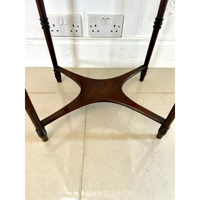 Antique Regency Freestanding Mahogany Inlaid Lamp Table, 1830s For Sale - Image 11 of 13