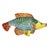 Ceramic Italian Fish Ceramic Wall Plaque & Hook For Sale - Image 7 of 10