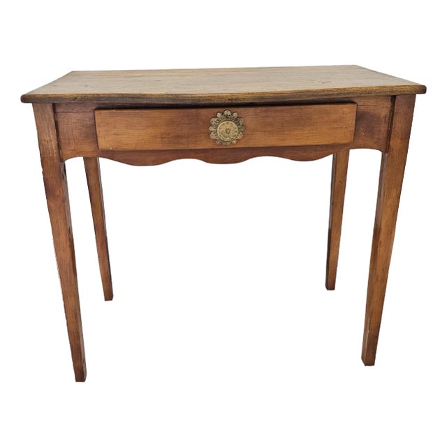 Early American Style Oak Single Drawer Sofa Table, Circa 1920s For Sale