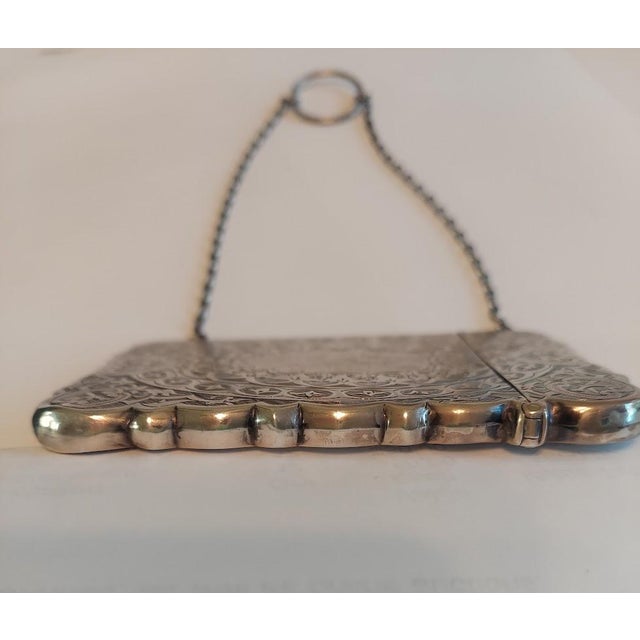 Antique Victorian Sterling Silver Card Case For Sale In Seattle - Image 6 of 10