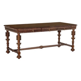 NOIR Portuguese Desk, Hand Rubbed Brown For Sale