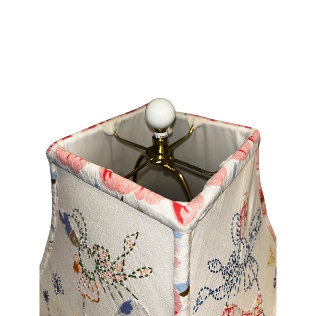 1930's Aladdin Alacite Table Lamp With Custom Shade For Sale In Providence - Image 6 of 6