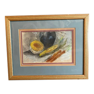 Fruits & Vegetables Framed Still Life Water Color by G. Jenkins