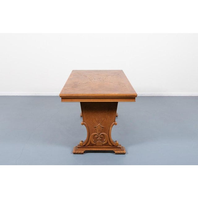 Blue Provenance Oak Dining Table and Dining Chairs, 1950s, Set of 7 For Sale - Image 8 of 18