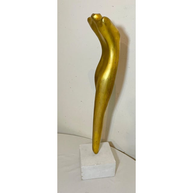 Modern 2000 Kevin Kelly Gold Leaf Bronze Modern Nude Female Figure Statue Sculpture Art For Sale - Image 3 of 12