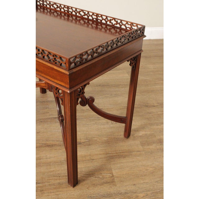 Sutton Century Reproductions Chippendale Style Mahogany Tea Table For Sale - Image 9 of 12
