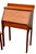 1970s Childs Custom Handcrafted Cherry Drop-Front Secretary Desk & Chair For Sale - Image 4 of 18