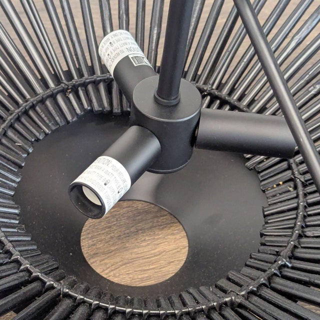 Cb2 Copa Modern Black Metal Pendant Ceiling Light Fixture For Sale In San Francisco - Image 6 of 8