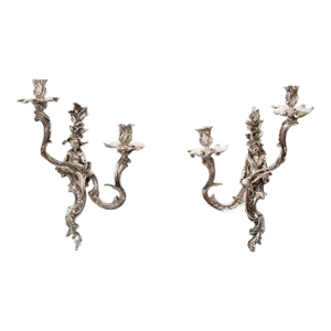 Late 19th Century French Bronze Sconces - a Pair