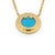 Early 21st Century Tiffany & Co. T Collection 18k Yellow Gold Turquoise and Diamond Necklace For Sale - Image 5 of 8