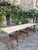 Antique French Folding Garden Table Set with Benches, Pine and Chestnut, 1890s, Set of 3 For Sale - Image 16 of 18