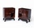 French Art Deco Bedside Cabinets in Figured Walnut, 1930s, Set of 2, in Very Good conditions. Designed 1920 to 1949