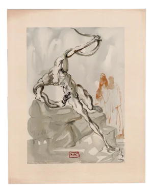 Salvador Dali, The Punishment of Vanni Fucci, 1964, Original Woodcut