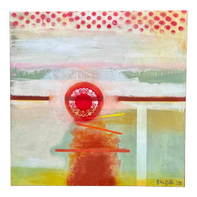 1980s Abstract Oil Art by Brigitte McReynolds "Perfect Balance" 2008 For Sale