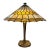 Antique Stained Glass Tiffany Style Table Lamp For Sale
