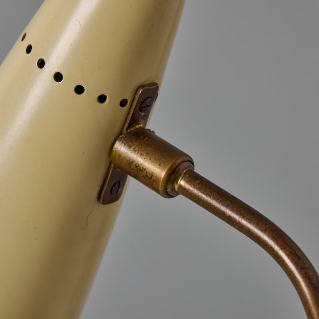 White 1950s Stilnovo Table Lamp With Original Yellow Label For Sale - Image 8 of 18