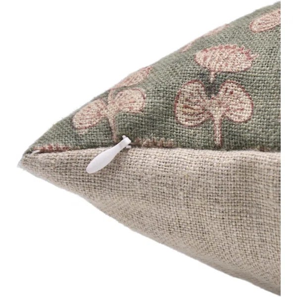 Contemporary Fabdivine Floral Print Cushion Cover 20x20 Inch - Damru For Sale - Image 3 of 8