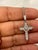 White Diamond Cross Pendant with White Gold Necklace 18 Karat White Gold For Sale - Image 12 of 18