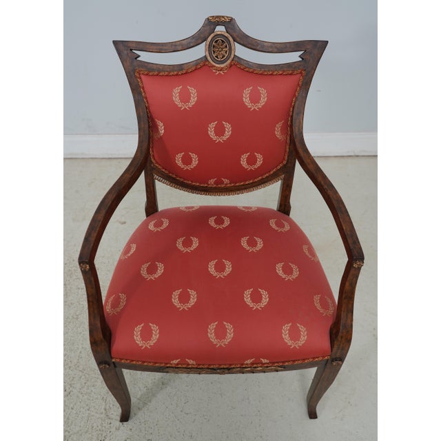 Age: Approx: 20 Years Old Details: Quality Construction Nice Painted Faux Walnut Finish Regency Style Condition: Offered @...