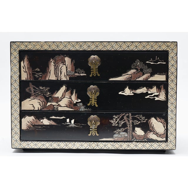 Vintage Asian Hand Carve Jewelry Box perfect for your special jewelry.