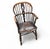 Antique Windsor High Spindle Back Armchair in Elm Wood, 1800s For Sale - Image 11 of 16