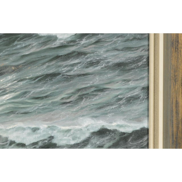 Blue Patrick Von Kalckreuth 1892-1970 Large Seascape Mid Century Modern 37 X 48in. Framed. For Sale - Image 8 of 10