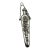 Circa 1890s American Sterling Silver Chatelaine Scent Bottle For Sale