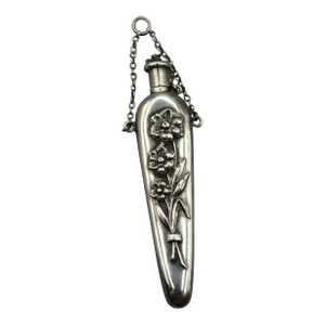 Circa 1890s American Sterling Silver Chatelaine Scent Bottle
