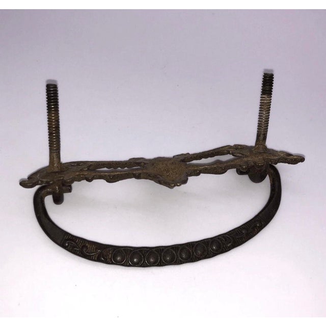 Brass Vintage Ornate Brass Drawer Pull—Bail Drop Furniture Restoration Hardware For Sale - Image 8 of 12