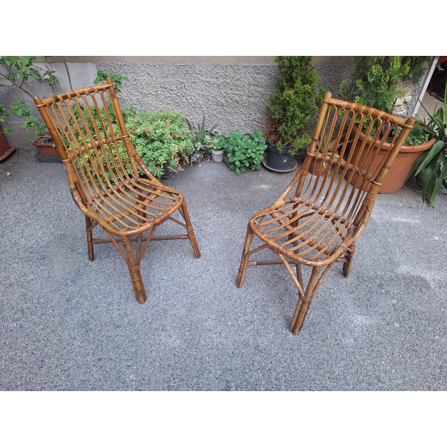 Chairs in Rattan and Wicker, 1960s, Set of 2 For Sale - Image 9 of 9