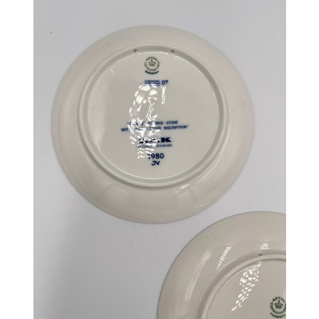 Blue Dak Royal Copenhagen Denmark Annual Plate 1980, 1982 Collectible 2pc Set For Sale - Image 8 of 8