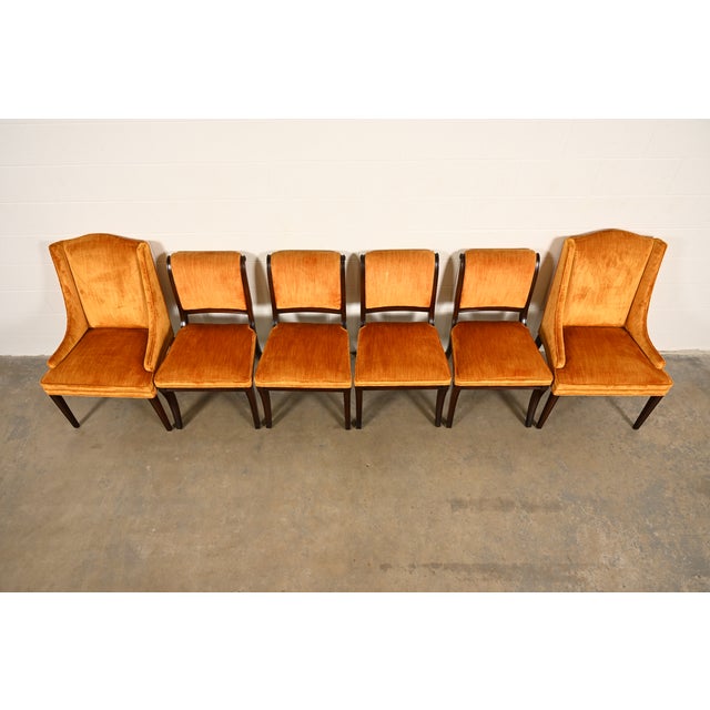1960s Kittinger Regency Carved Mahogany Dining Chairs, Set of Six For Sale - Image 5 of 16