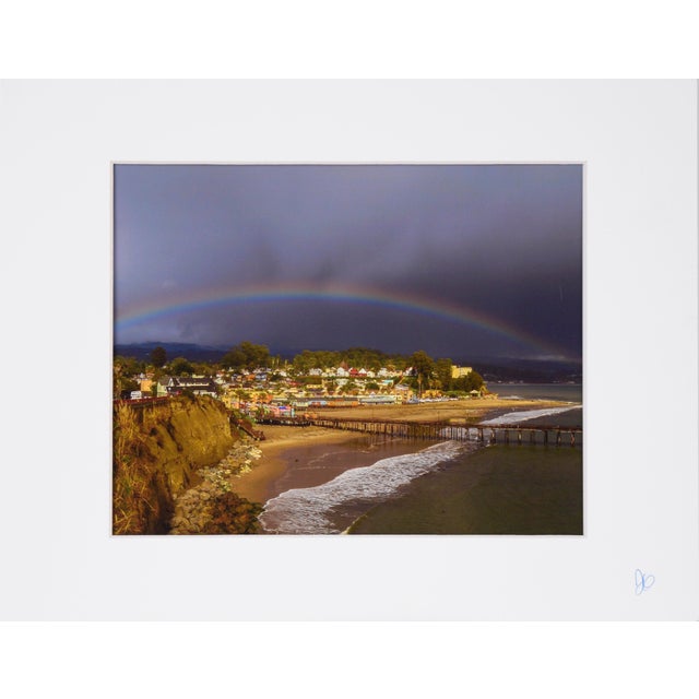 Rainbow Over Capitola Village, Santa Cruz - Colored Photograph by John F. Hunter For Sale - Image 4 of 6