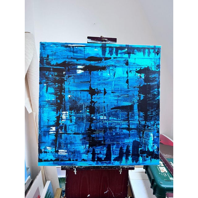 Matrix Original Abstract Expressionism Acrylic Painting by Shabs Beigh For Sale - Image 4 of 7