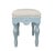 Vintage Neoclassical-Style, Hand-Carved, Upholstered Stool. For Sale - Image 4 of 8