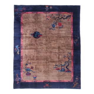 Antique Chinese Art Deco Rug, 09'02 X 11'05 For Sale
