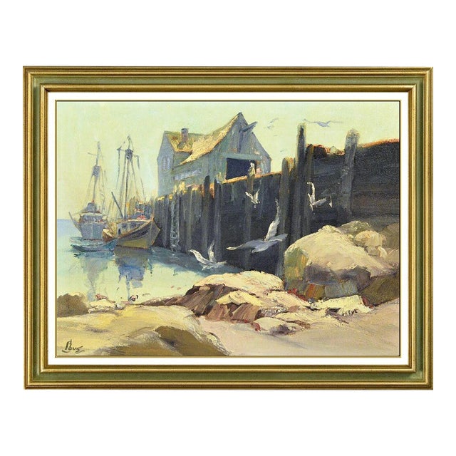 Mid 20th Century Gloucester Harbor Morning, Ralph Love For Sale