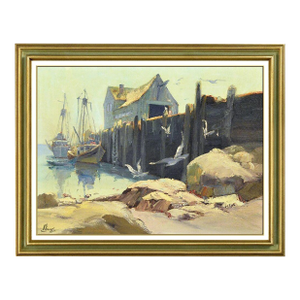 Mid 20th Century Gloucester Harbor Morning, Ralph Love