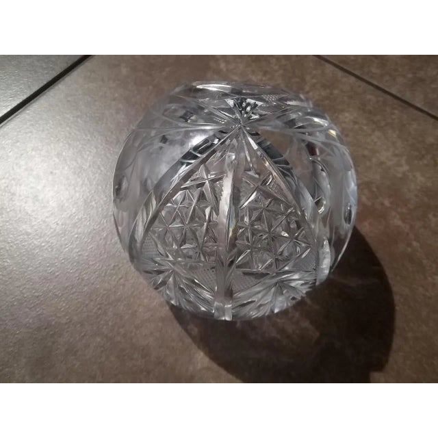 Mid 20th Century Vintage Cut Crystal Sphere Ashtray For Sale - Image 5 of 12