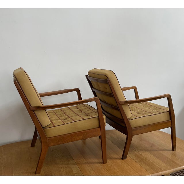 Pair of Mid-Century Modern Ole Wanscher Danish Armchairs For Sale - Image 14 of 18