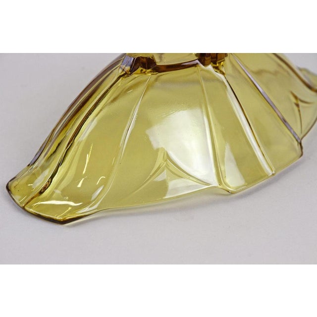 Art Deco Amber Colored Glass Jardiniere or Bowl, Austria, 1920s For Sale - Image 17 of 18