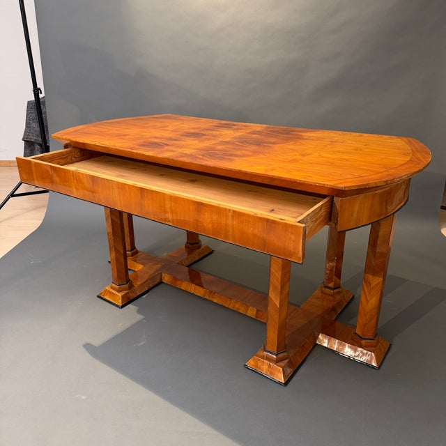 Biedermeier Desk in Cherry Veneer, Austria, 1830s For Sale - Image 13 of 18