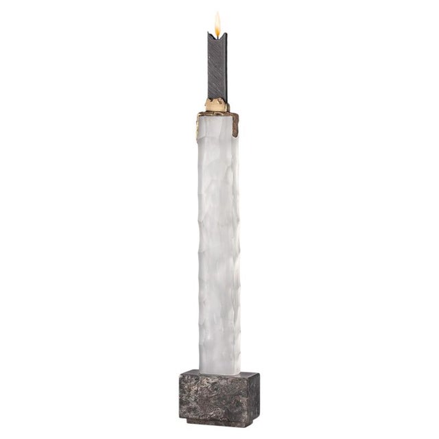Faceted Skyline Black Candleholder by Aina Kari For Sale - Image 14 of 14