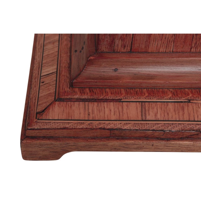 Wood Mid-Century Sculptural Inlaid Table Lamp For Sale - Image 7 of 7