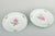 Meissen 4 plates “Pink Rose”, 1930s. Set of four porcelain plates decorated with hand-painted pink roses and green rim....